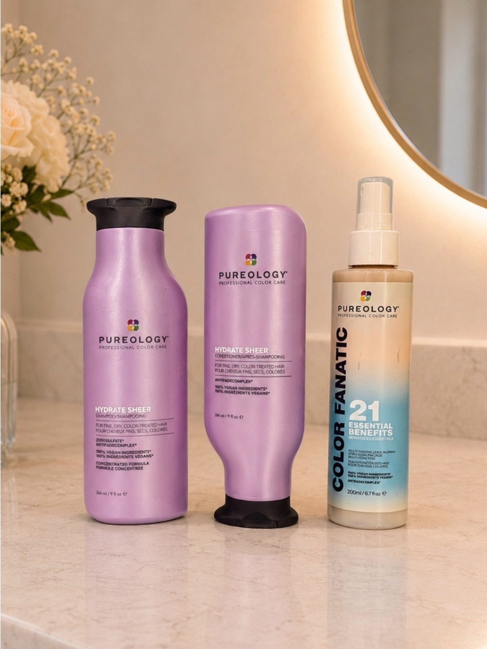 Pureology Hydrate Sheer + Color Fanatic Bundle | Vegan Hair Care NEW